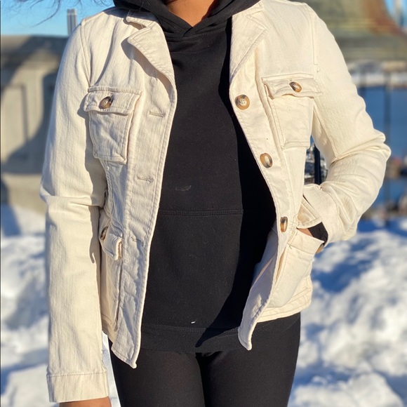 Gap White Jean Jacket Size 8 (m) - Picture 4 of 14